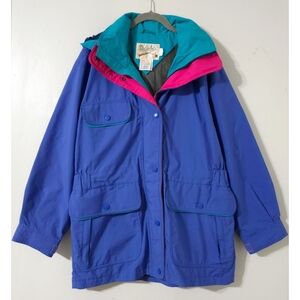 CABELAS 90's Vintage Colorblock Winter Gore-Tex Jacket, Multi Pocket, M